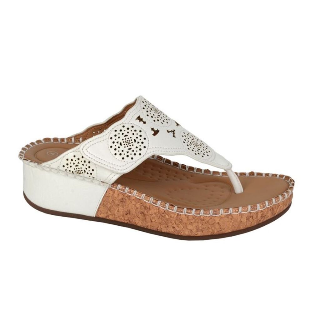 Cipriata Womens/Ladies Corina PU Sandals / White